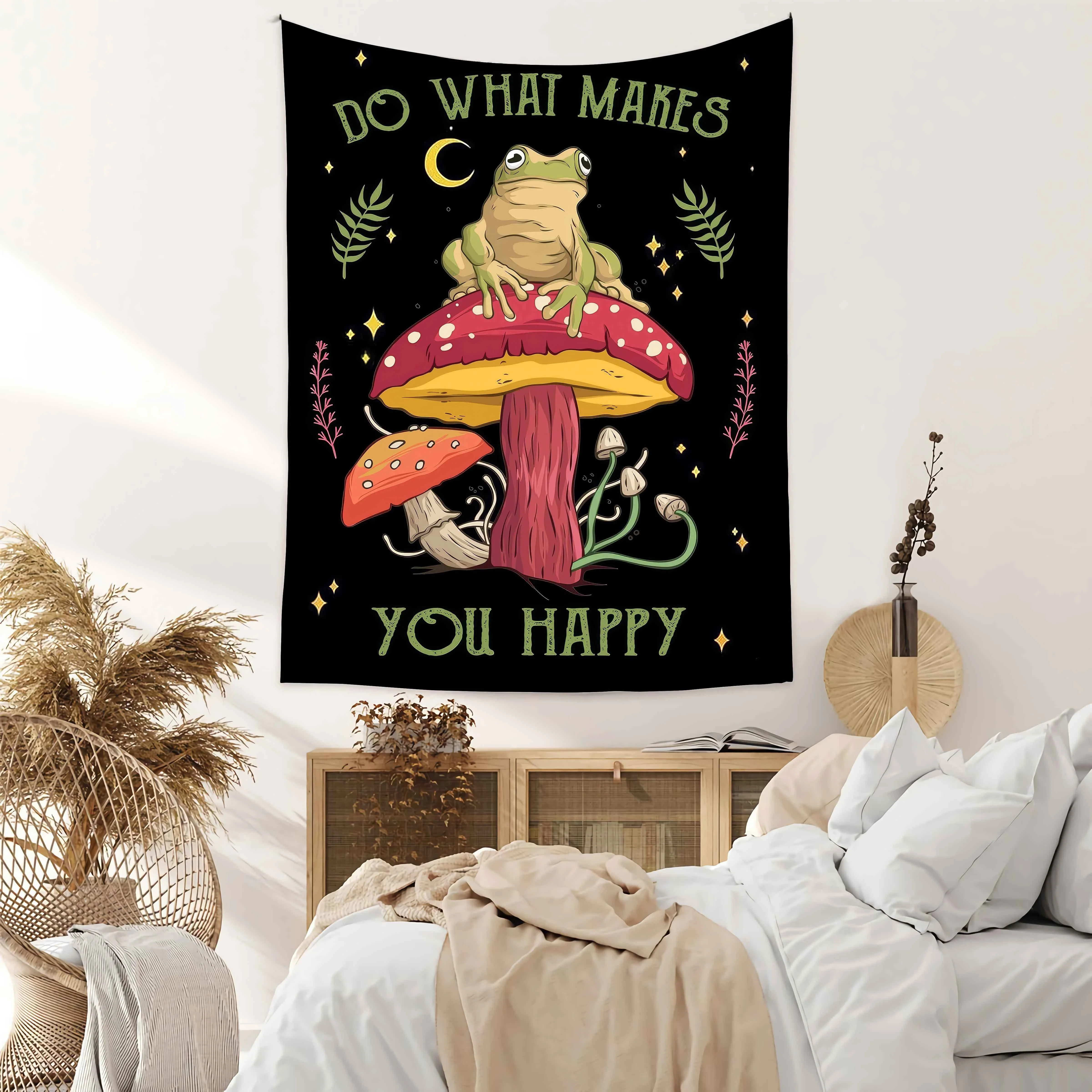 Frog and Mushroom Tapestry