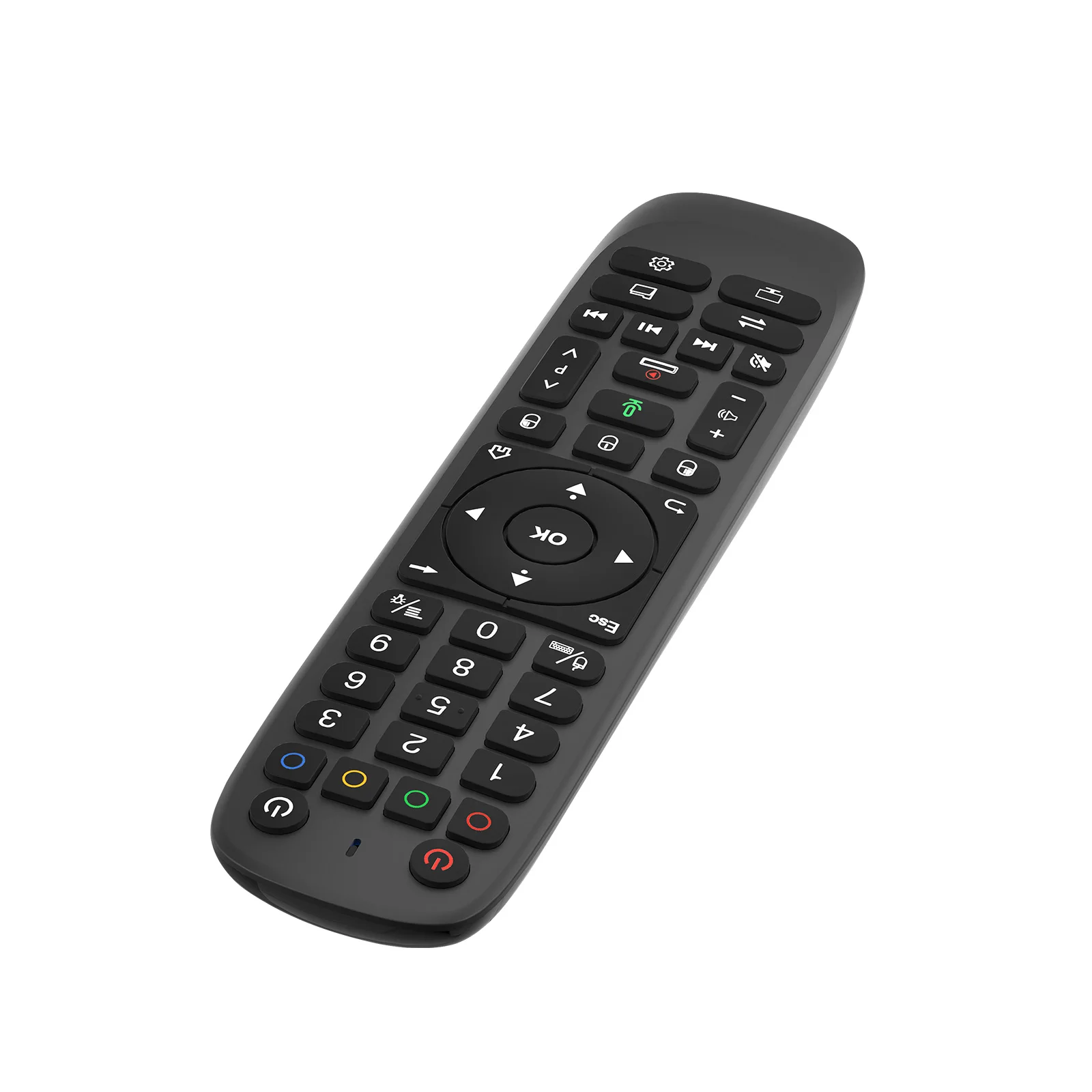 2.4G BT Dual Mode Backlit Remote with Air Mouse 44 Keys IR Learning RF Remote for Android TV Box Smart TV PC Projector