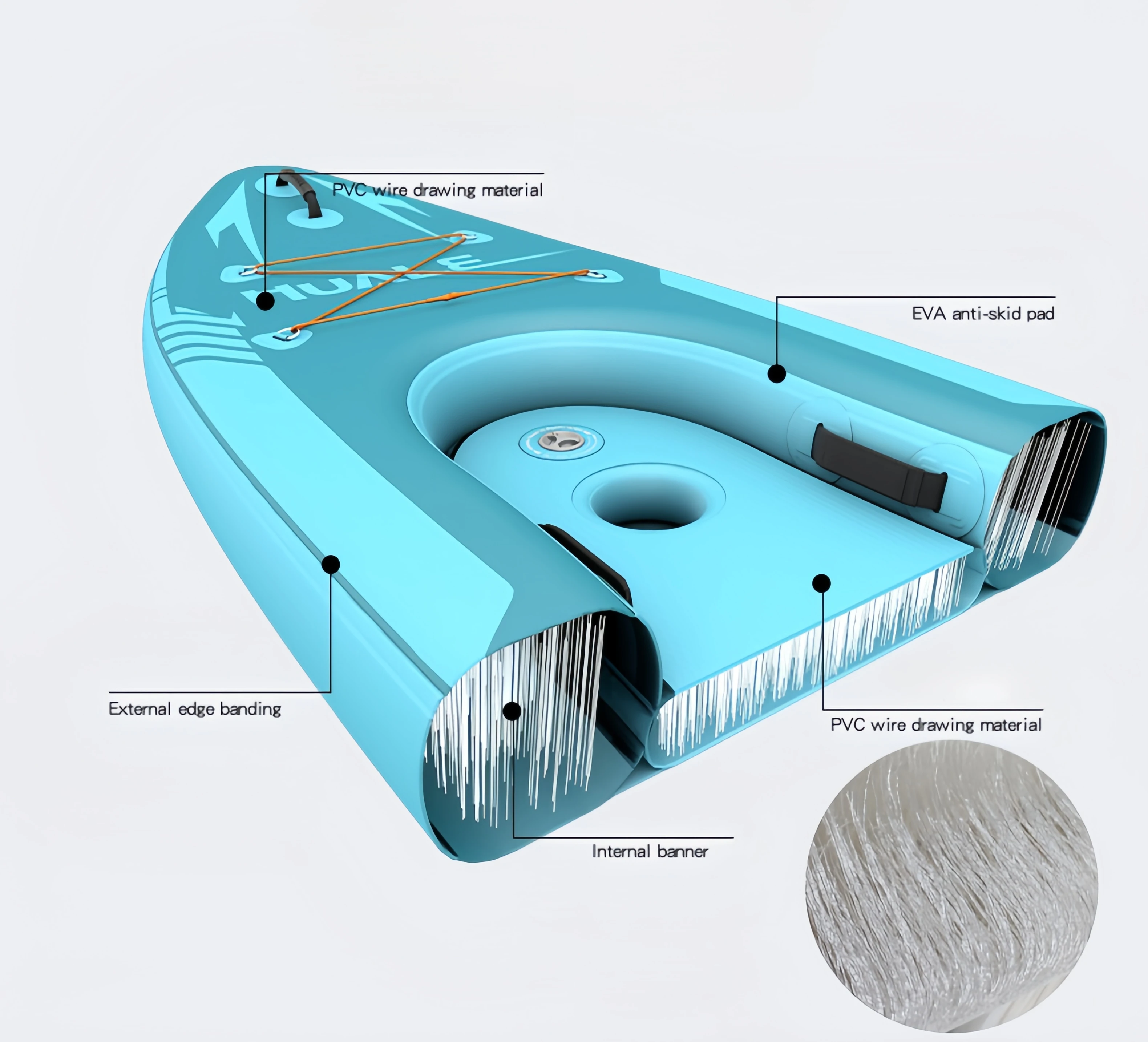 14FT Modular Pedal Kayak, 3-Piece Split Tandem Fishing Boat with Propeller 2025