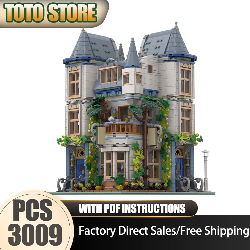 

City Street View Model Moc Building Blocks Corner Castle Model Technology Brick DIY Assembly Construction Toy Holiday Gifts