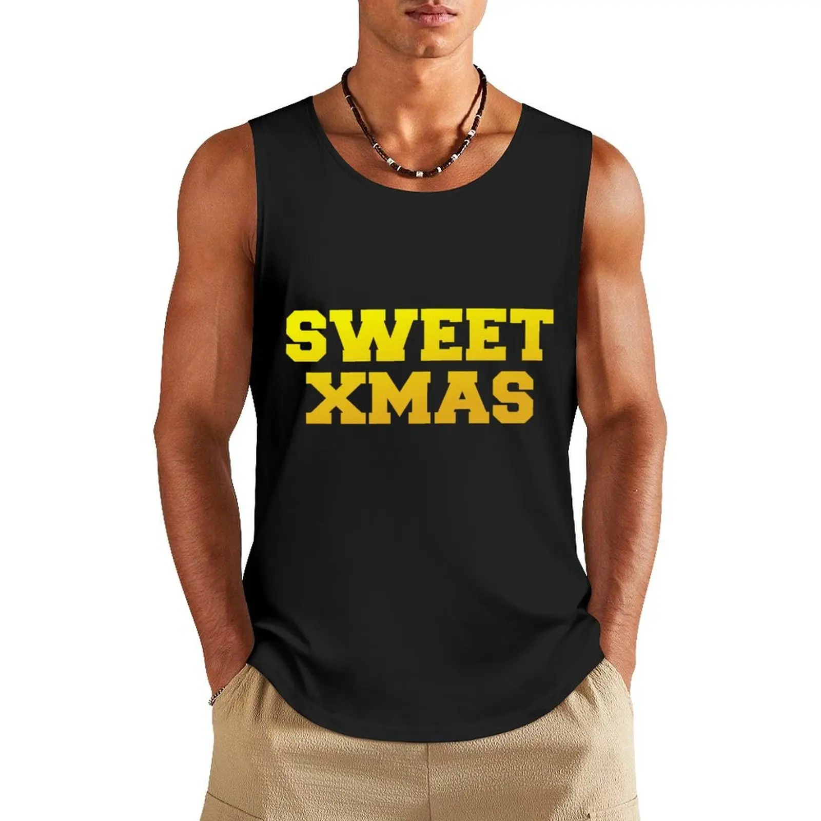 

Sweet Christmas Tank Top Men sleeveless tee gym wear men t-shirts for men muscle t-shirt