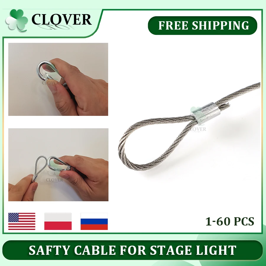 

Clover 1-60 кабелей, длина троса, трос для сцены, трос безопасности, стальная проволока для дискотеки, светильник, вращающаяся головка, трос