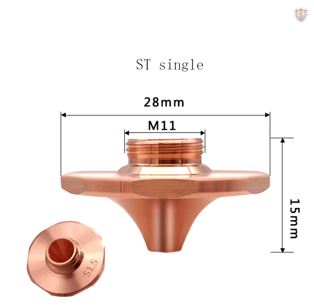 Fiber laser ST-S high speed nozzle tip anti-collision DX double-layer lace nozzle