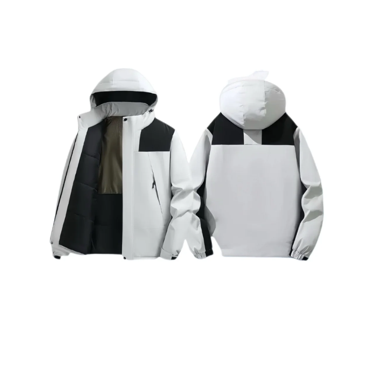 2025 Новая графеновая зимняя куртка для пар, утепленная флисовая теплая, ветрозащитное повседневное пальто с капюшоном