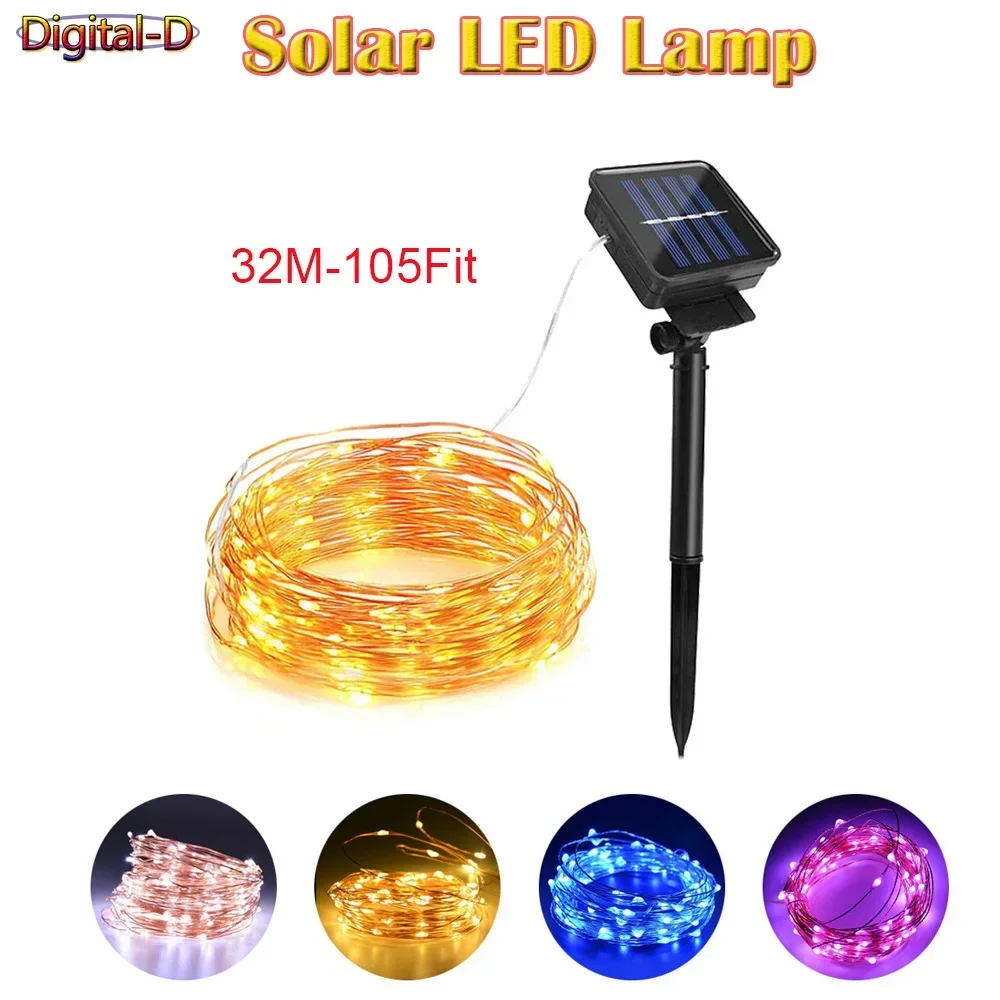 

300LED 1set Solar Light Outdoor Lamp String Lights 32M 105Fit For Holiday Christmas Party Waterproof Fairy Lights Garden Garland