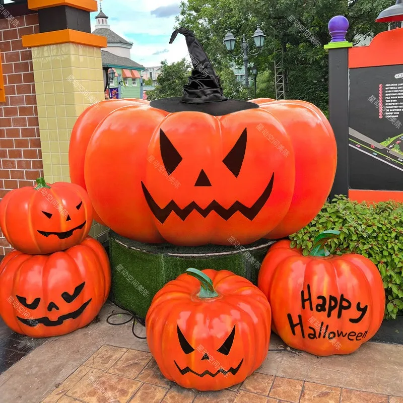 Halloween scene arrangement ornaments pumpkin hollow decoration