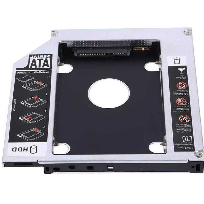 Aluminum 9.5mm 12.7mm 2nd Second HDD Caddy SATA 3.0 Case Box For 2.5" SSD DVD CD-ROM Enclosure Adapter Hard Disk Drive Laptop