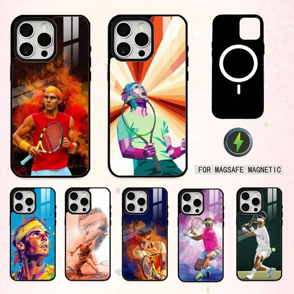 

R-Rafael N-Nadal Tennis Merch Phone Case For iPhone17,16,15,14,13,12,11 Plus,Pro Max Magnetic For Magsafe Wireless Charging