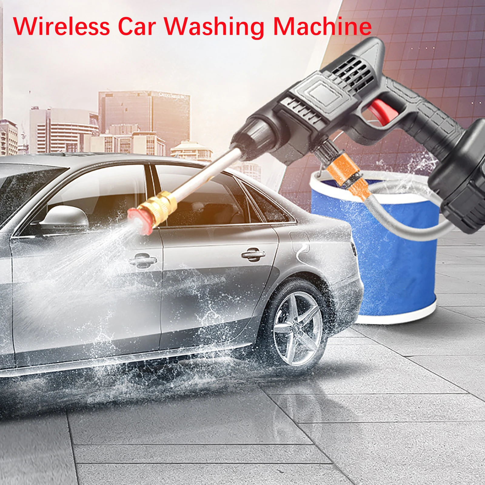 High Pressure Cordless Car Washing Machine 1500mah 3000mAh Wireless Handheld Foam Generator Water Gun Car Washing Machine Kit