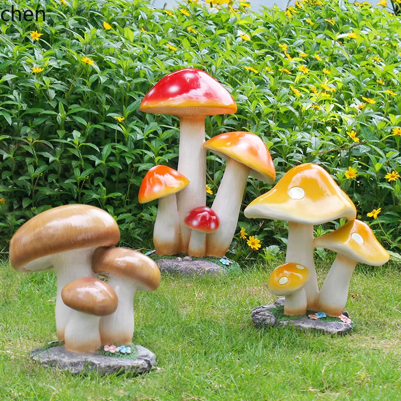 

YXY Artificial Mushroom Ornament Outdoor Creative Decoration Garden Landscape Sculpture Small Piece