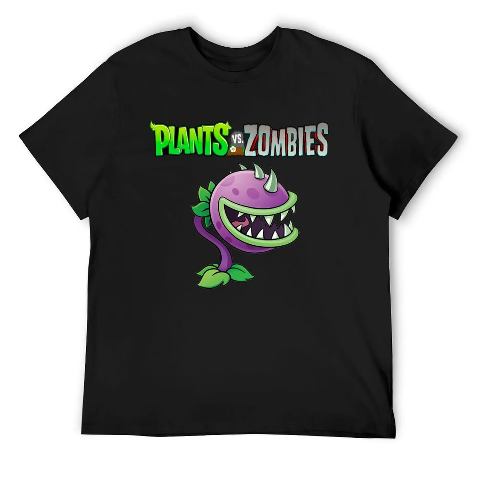 تي شيرت Chomper Design HD Plants vs Zombies تي شيرت كبير الحجم تي شيرت صيفي للرجال