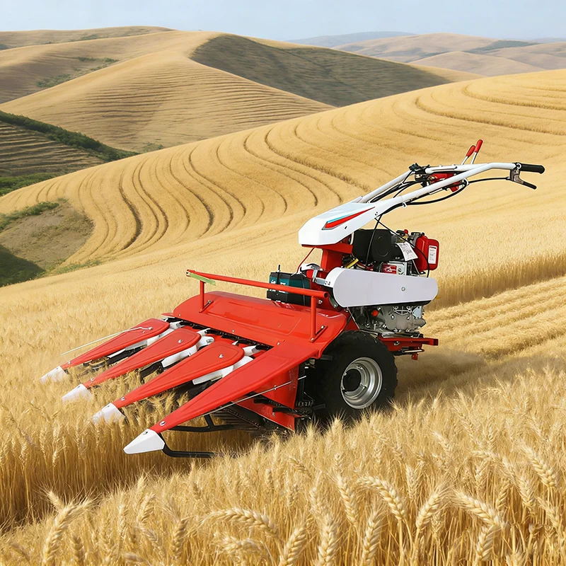 Wheat Rice Soybean Engine 0.8-1.5m Cutting Width Self-Propelled Harvester Multi Crop Reaper Windrower