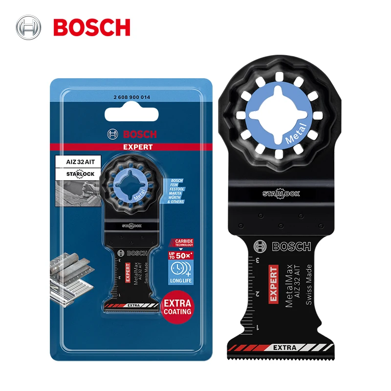 Bosch AIZ 32 AIT Starlock Carbide Oscillating Saw Blade 32mm, Anti-Slip for Metal Cutting, Fits GOP Series Multi-Tool