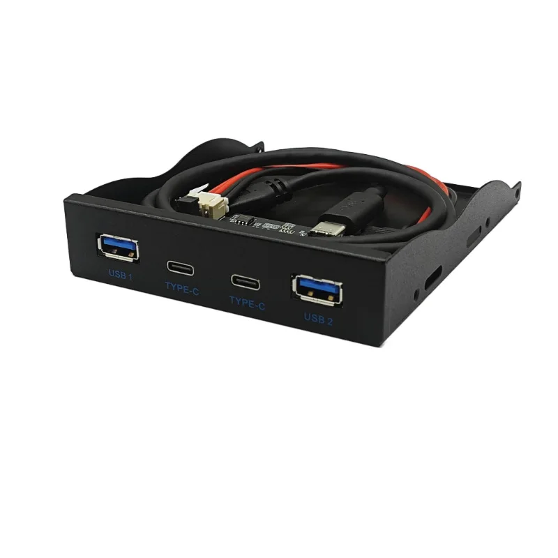 USB3.2 GEN2 TYPE-C floppy drive position panel 3.5 inch HUB 19PIN to C port front and back plug 10Gbps spot