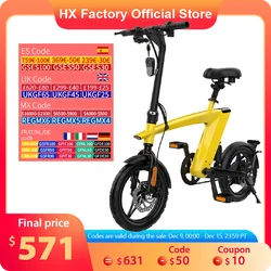 HX H1 Ebikes 400W Adults Electric Bike Bicycle 36V 10AH 14Inch Off-Road Tire Folding Electric E Bikes Mountain Mini Ebike