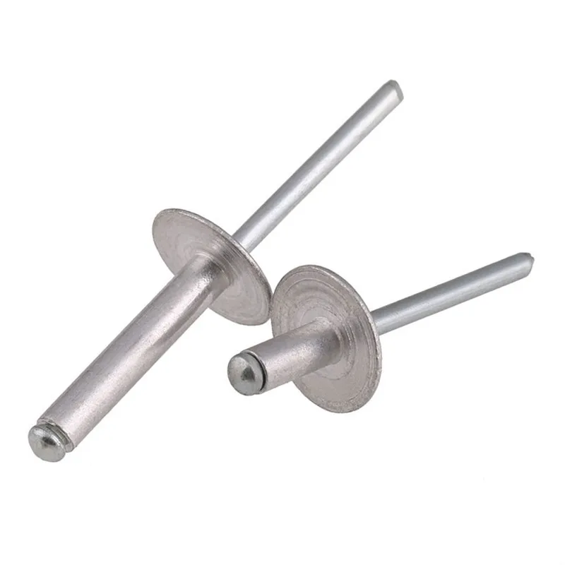 100pcs/lot M5*8 Aluminum POP Head Rivet Core Pulling Decoration Rivets with Big Hat