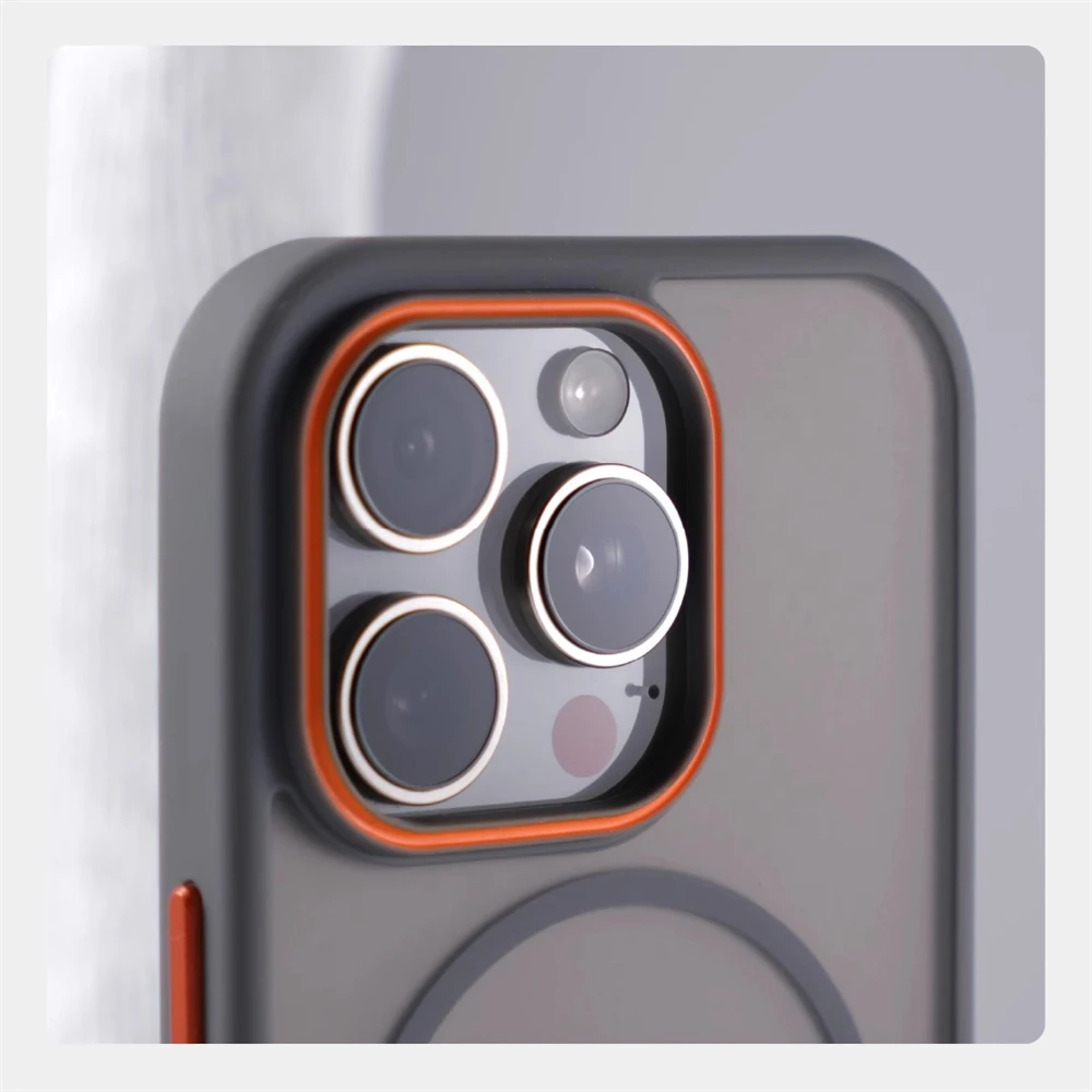 Luxuriöse Matte Durchsichtige Magnetische Hülle für iPhone 18 17 16 Pro Max 15 14 13 12 für Magsafe Kabelloses Laden Stoßfeste Abdeckung – Detail 6