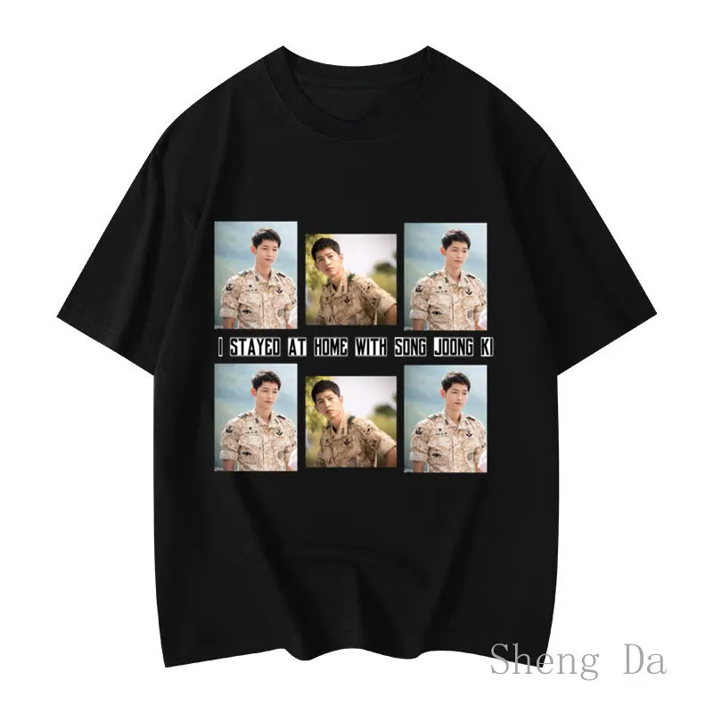 Classic Retro Film T-shirts for Men Song Joong-ki Cotton Korean Dongdaemun 2024 Unisex South Korea Graphic Shirt T-shirt Tops