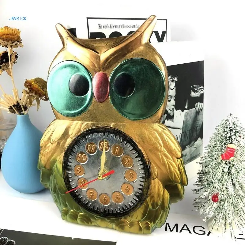 DIY Owl Clock Silicone Molds Handmade Casting Epoxy Resin Mold Jewelry Making