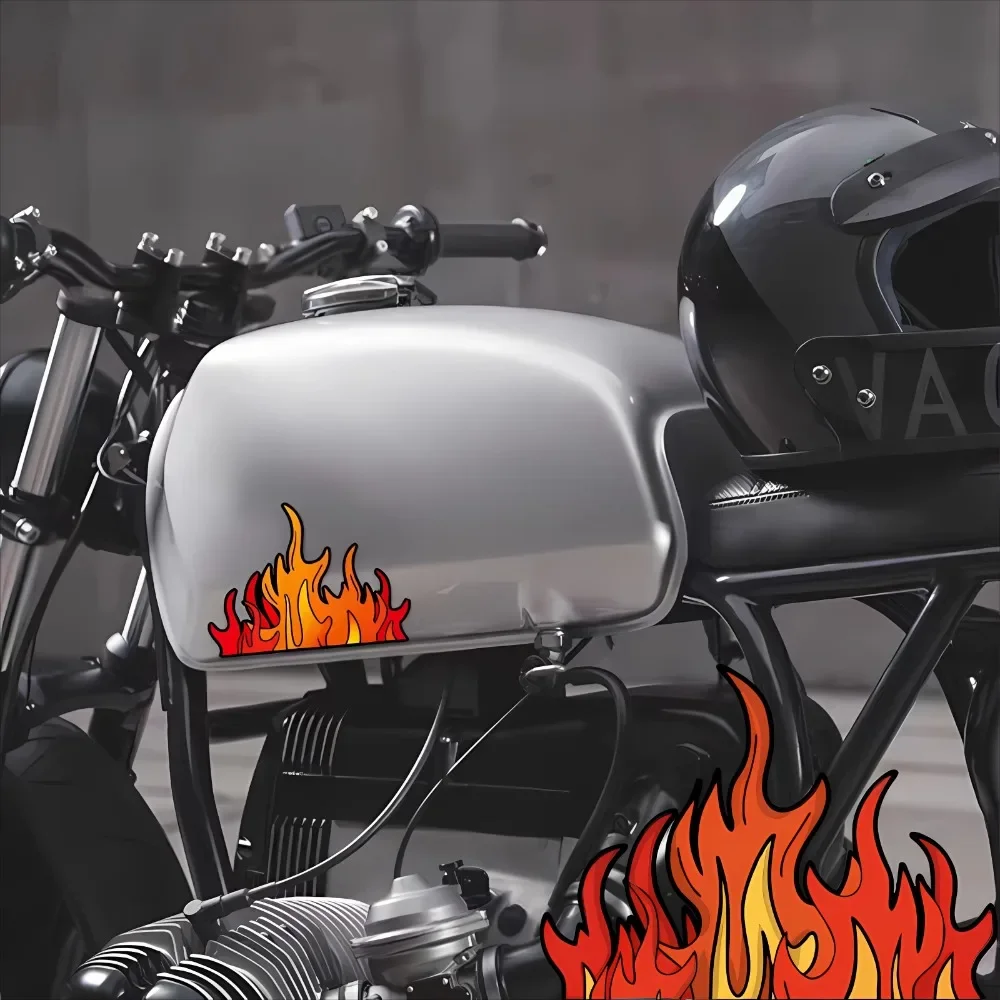 

Flame Motorcycle Stickers Waterproof DIY Motorbike Side Panels Fuel Tank Fairing Scooter Vinyl Decals Cool Decoration