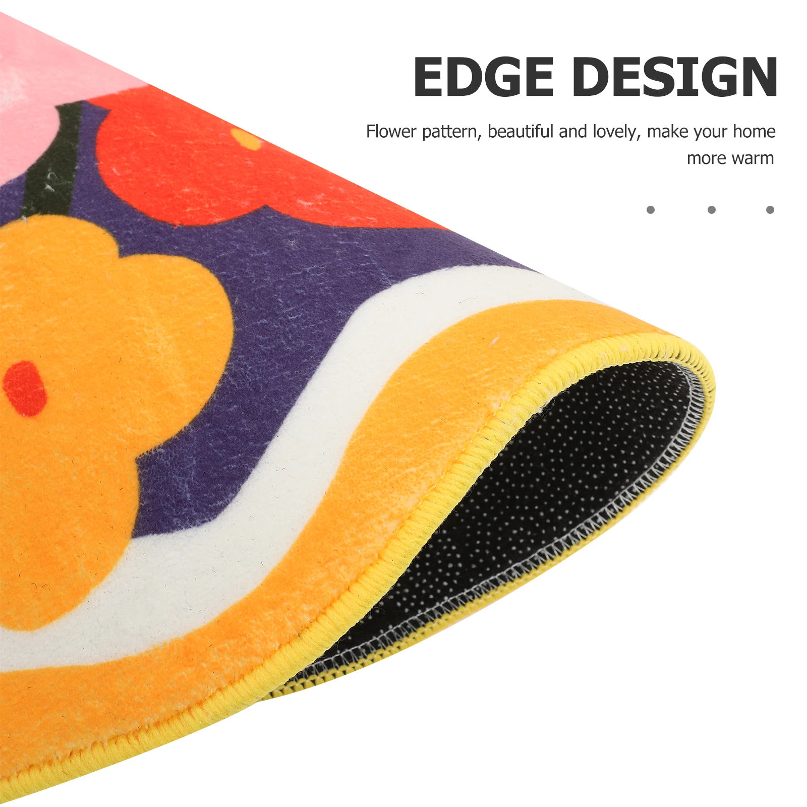 

Imitation Cashmere 60x60cm Yellow Round Bath Water Absorbent Door Mat Mats Absorbent Non-Slip Kitchen Toilet Floor Tiles