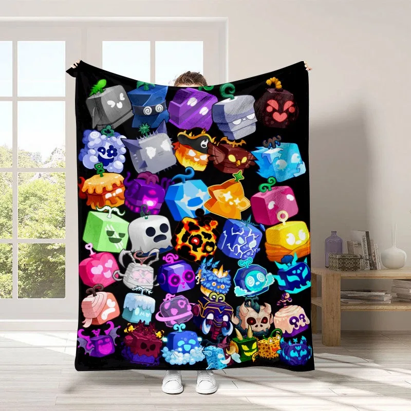 

3D Game ROBLOX Soft Warm Sleeping Blanket Office Cover Blankets Double-sided Flannel Printed Blanket Air Conditioning Blankets