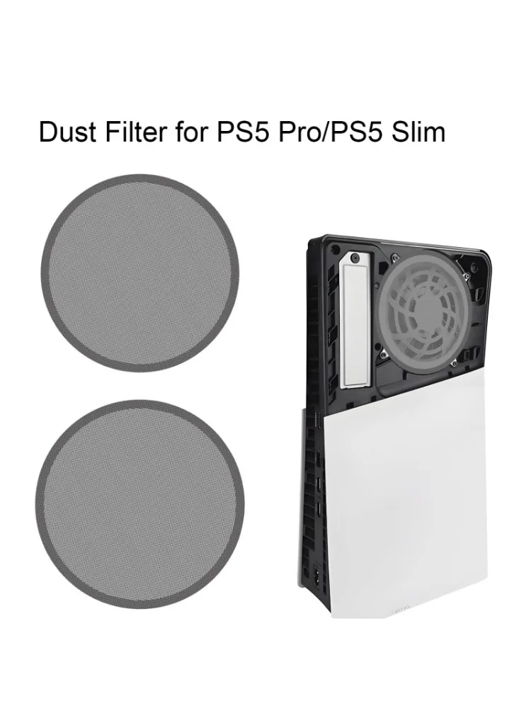 Filtre anti-poussière respirant pour console PS5 Slim/PS5 Pro, ventilation pour PlayStation 5, housse anti-poussière, ventilateur anti-poussière, protection de jeu