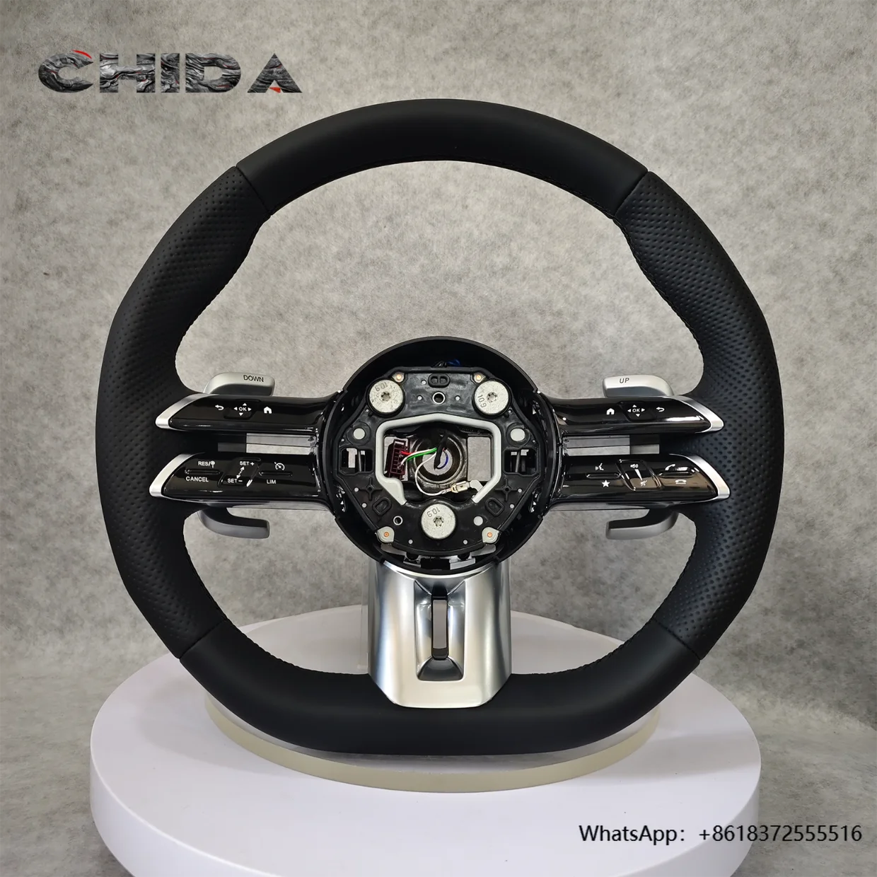 

daHigh Quality Leather Dragonfly Steering Wheel for C-Class W205 W221 W222 GLS W212 W213 E53 E63 AMG C63 E300 Mode