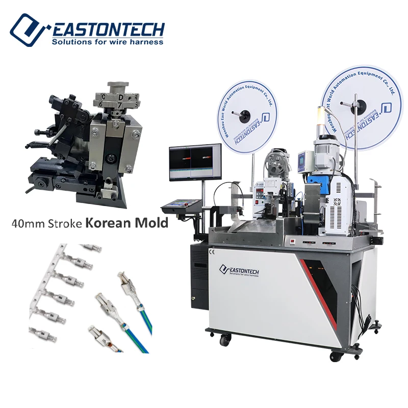 EW-22B+ Servo Motor automatic wire terminal crimping machine wire strip crimp machine with Crimp force monitor visual inspection