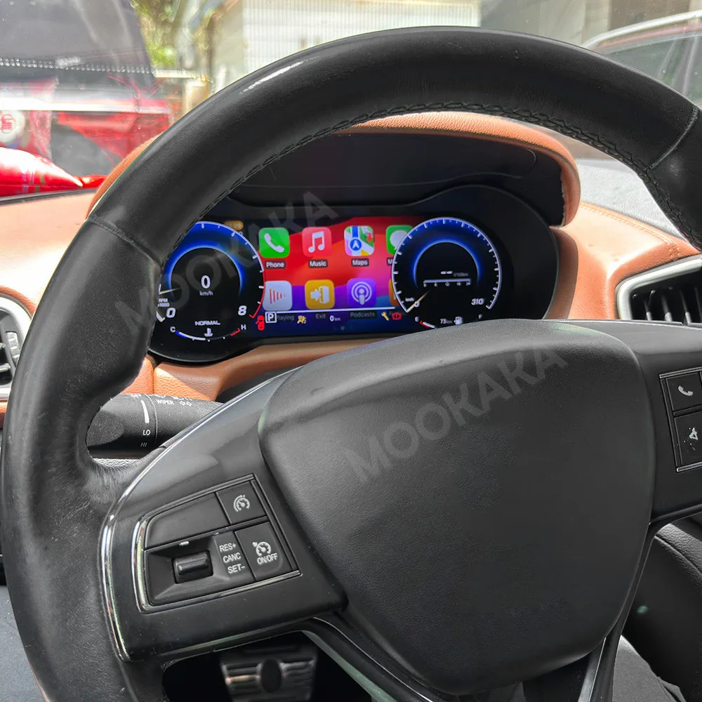 12.3 "شاشة لينكس سيارة LCD مقاييس أداة العنقودية الرقمية قمرة القيادة الافتراضية لمازيراتي جيبلي 2014-2023 LCD عداد السرعة داش