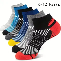 6 Pairs Colorful Men's Low Tub Socks Fashion Comfortable Autumn Classic Black Business Sock High-quality Men's Short Socks