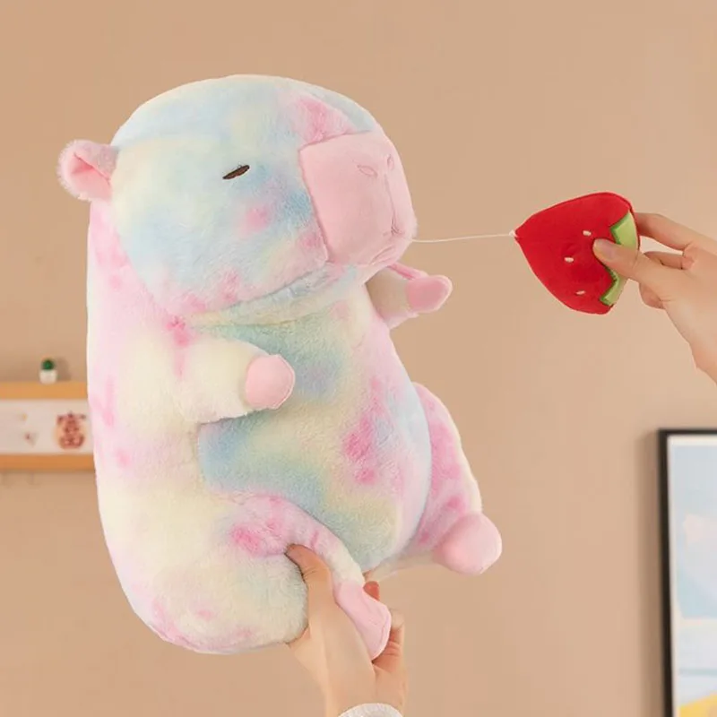 Peluche de Capibara en Varios Tamaños, Animal de Peluche Suave con Lindos Accesorios, Muñeco de Dibujos Animados Kawaii, Peluche de Moda, Regalo para el Hogar