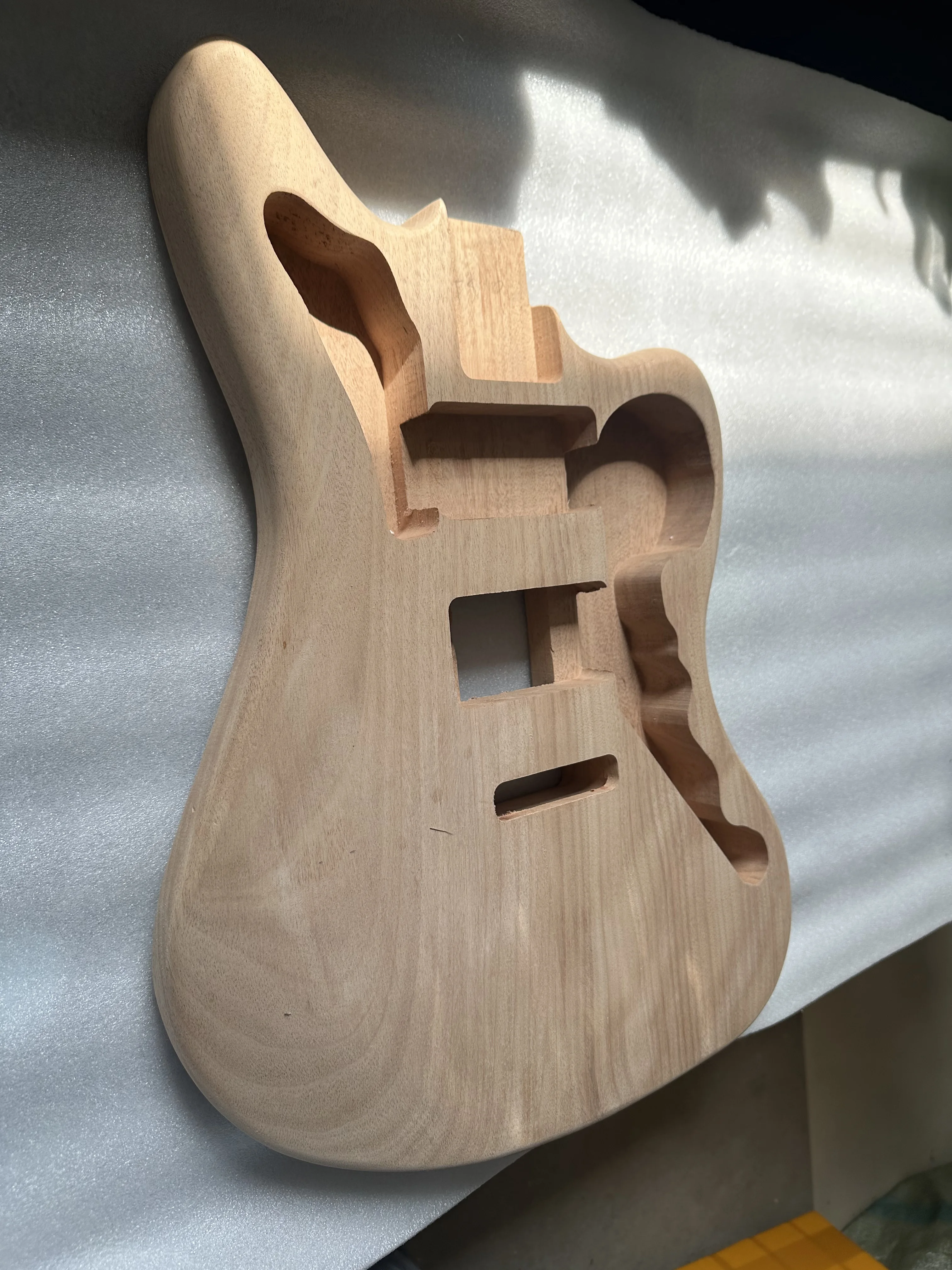Electric Guitar Body HH Pickups,Costomized, Grey Color,Solid Mahogany Wood,Fit for 25.5 \