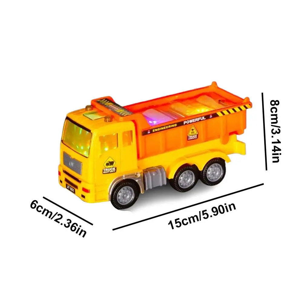 Large electric toy car universal 4D lighting and music engineering car simulation children's toy car model,Child Kids Cartoon To