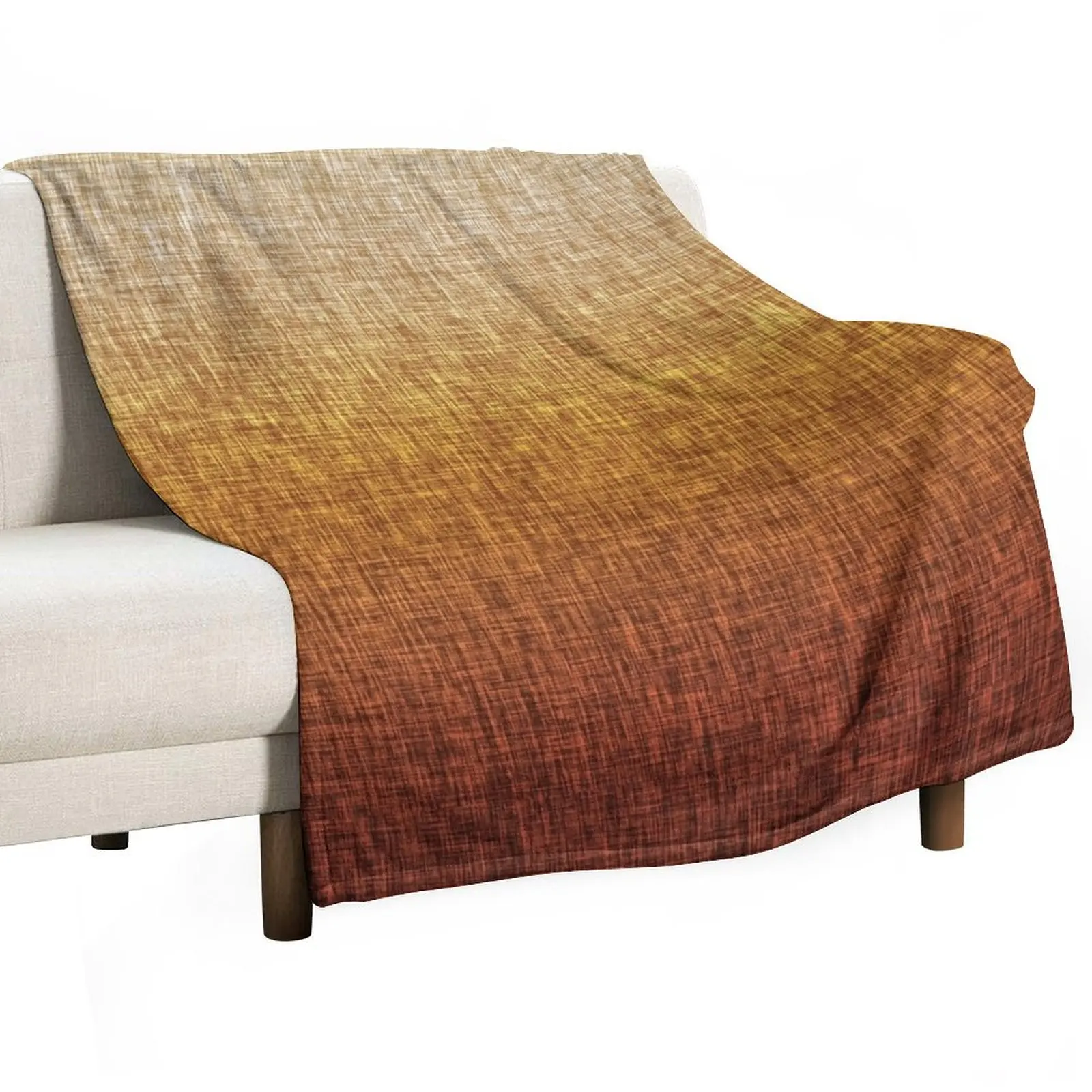 Ombre Burnt Orange Yellow Tan Crosshatch Pattern Throw Blanket for winter Decorative Beds Hairy Sofa Quilt Blankets