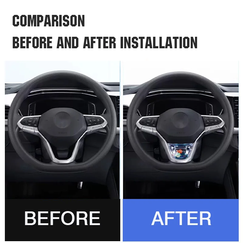 Steering Wheel Dynamic Fluid Glitter Trim Water Wave Sparkle Effect Decoration For Volkswagen TIGUANL PASSAT MAGOTAN GOLF ARTEON