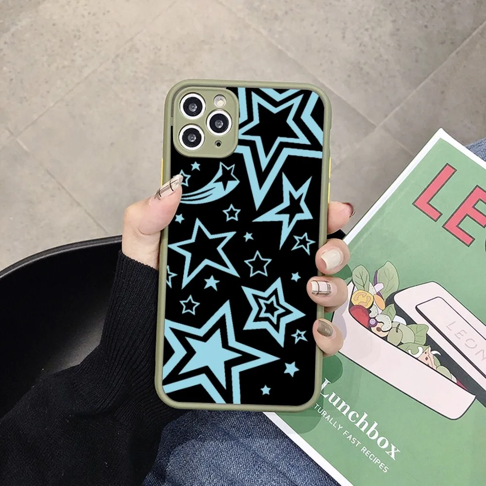 Fashion Super Star Phone Case for iPhone 14 11 12 13 Mini Pro Max 8 7 Plus X XR XS MAX Translucent Matte Cover