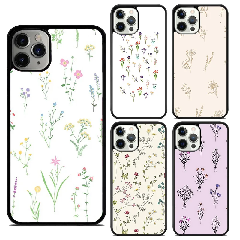 Minimalist Aesthetic Flower Phone Case Cover For iPhone 17 Air 16 15 14 plus 11 12 13 pro max coque Shell Fundas