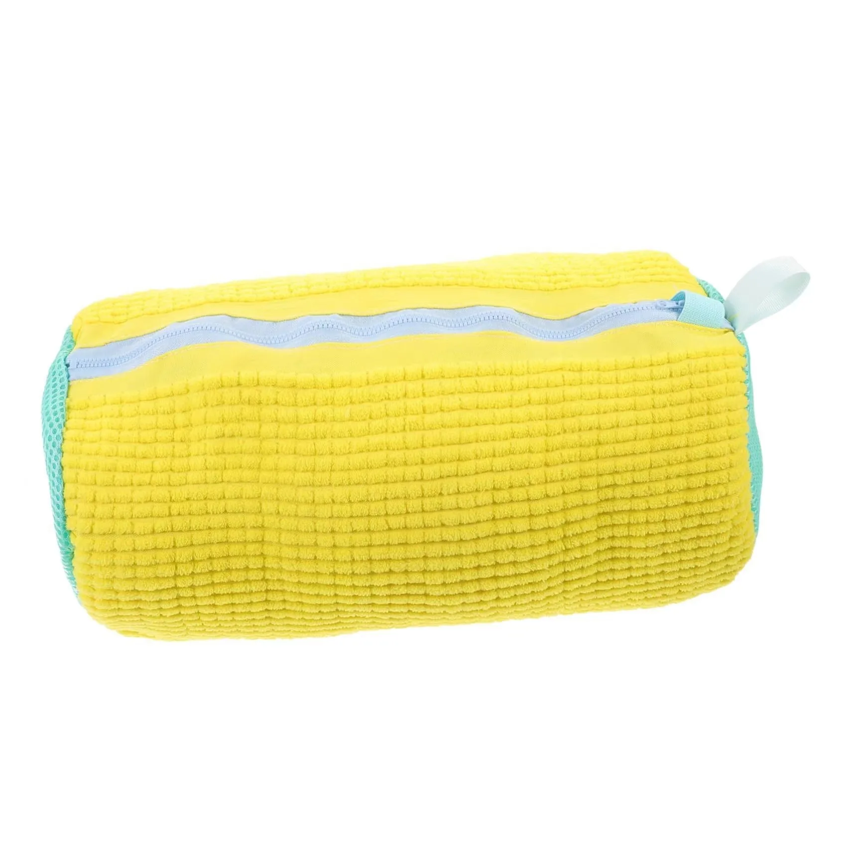 1PC Duurzame Schoenwasmachine Tas voor Alle Schoentypes-Geel/Grijs met Rits voor Sneakers en Vrijetijdsschoenen Waszak