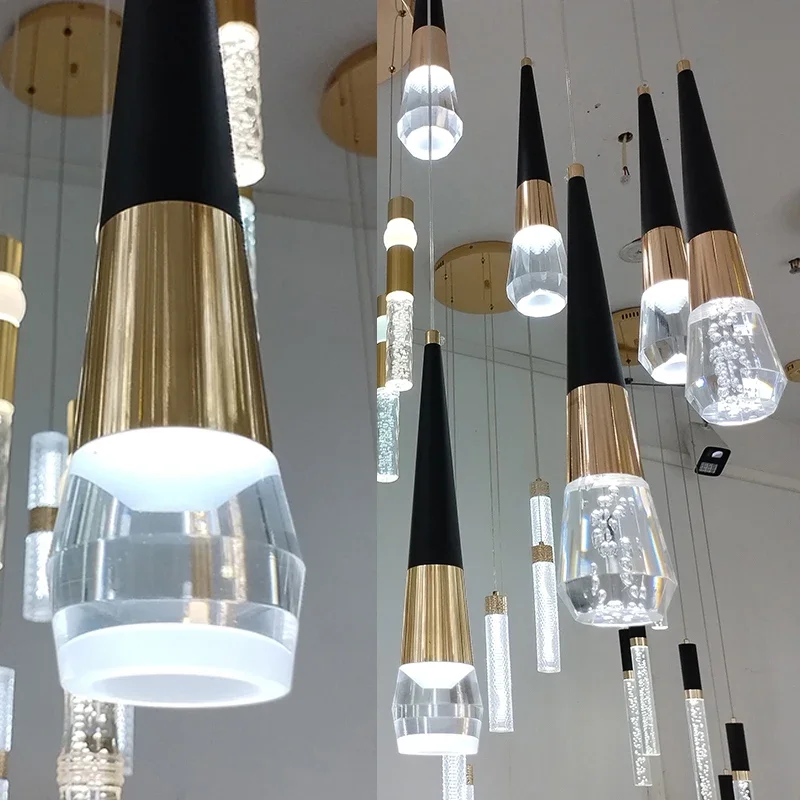 Lamp Modern Kitchen Island LED Pendant Light, Black Gold Mini Pendant Lamp, Bedroom Bedside Table Living Room Black Small Pend