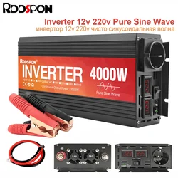 Inversor de corriente de onda sinusoidal pura, convertidor Solar de 12v, 220v, 4000w, 3000W, 2000W, 1600W, 1000W