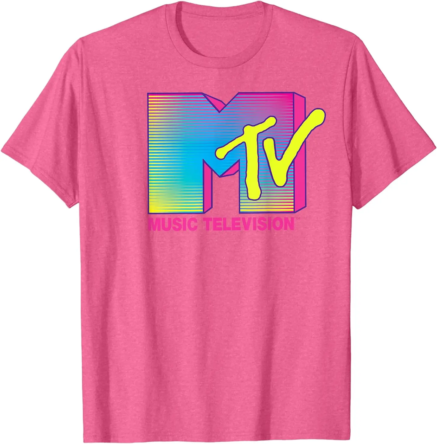 MTV Logo Fluorescent Colors Retro Design T-Shirt