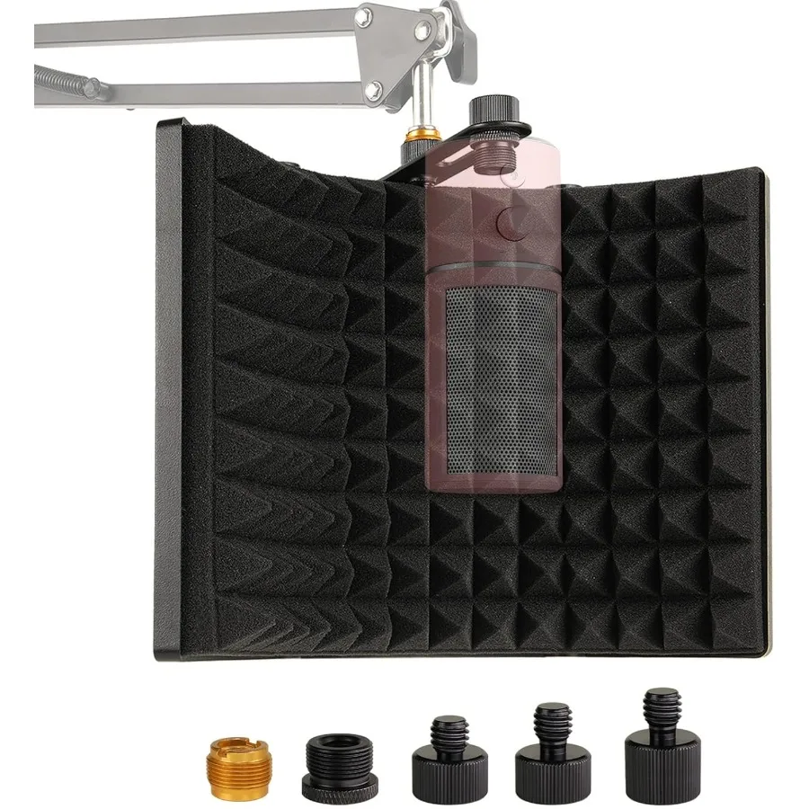 

Microphone Isolation Shield Foldable Mic Sound Absorbing Foam for Condenser Microphone Mic Arm Stand Rrding Equipment Studio Hi