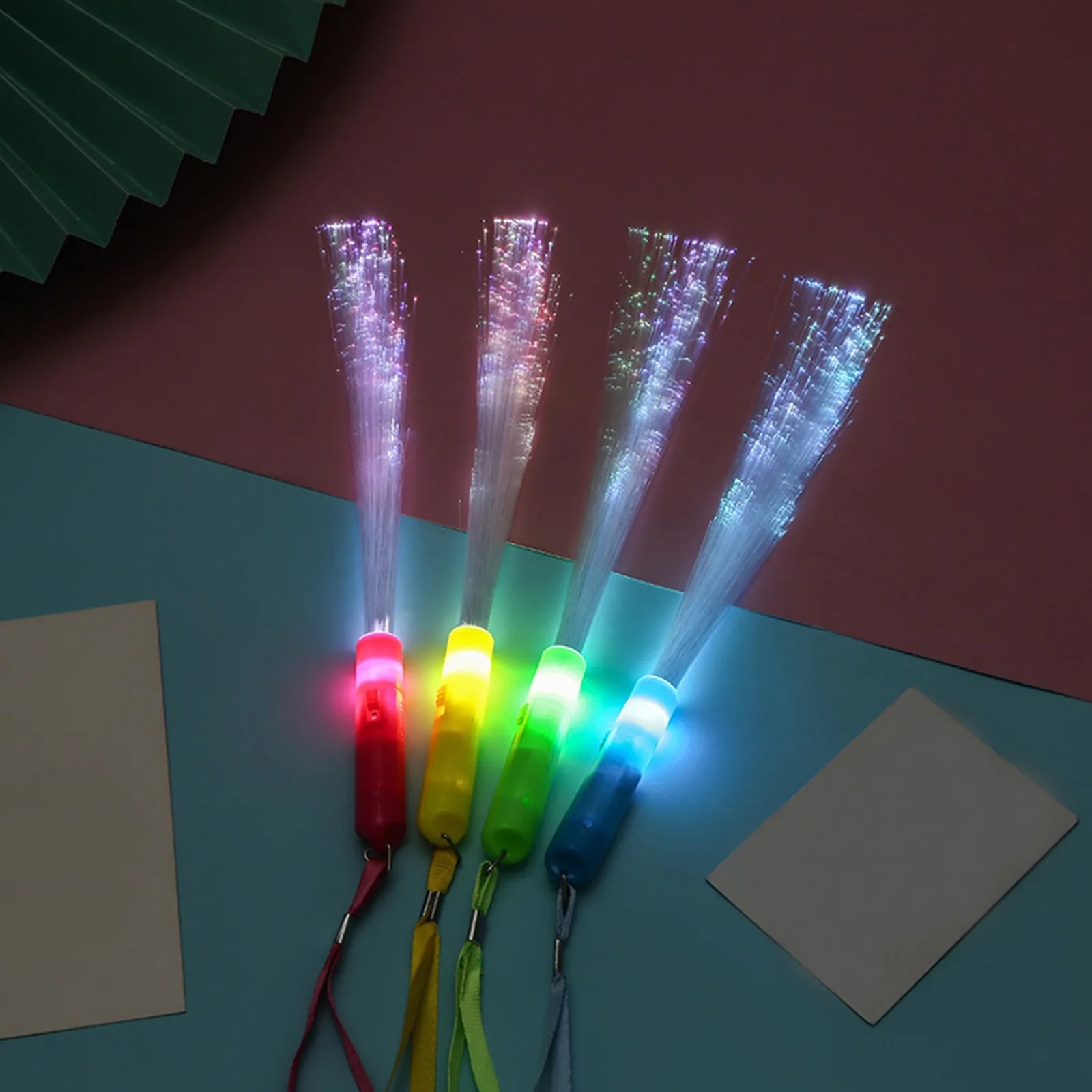 Pack Glow Sticks Party Supplies Fiber Sticks Light Up Sticks Light Fit Wedding Birthday New Year's Small Helium for Balloons 50
