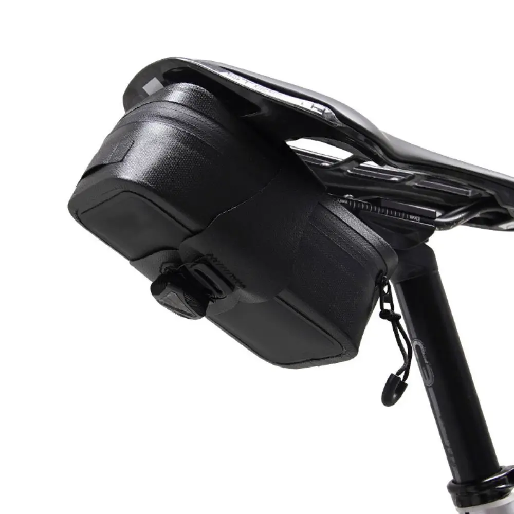 TPU Bike Seat Bag 0.6L Capacity Waterproof Bike Saddle Bag Rotary Buckle Quick Attachment Cycling Seat Pack Road Bike Riding