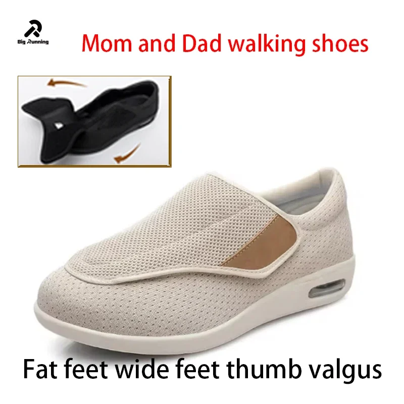 Elderly shoes Maternityshoes Orthopedic wide feet swollen shoes thumb valgus adjustable soft comfort diabetic  Walking shoes