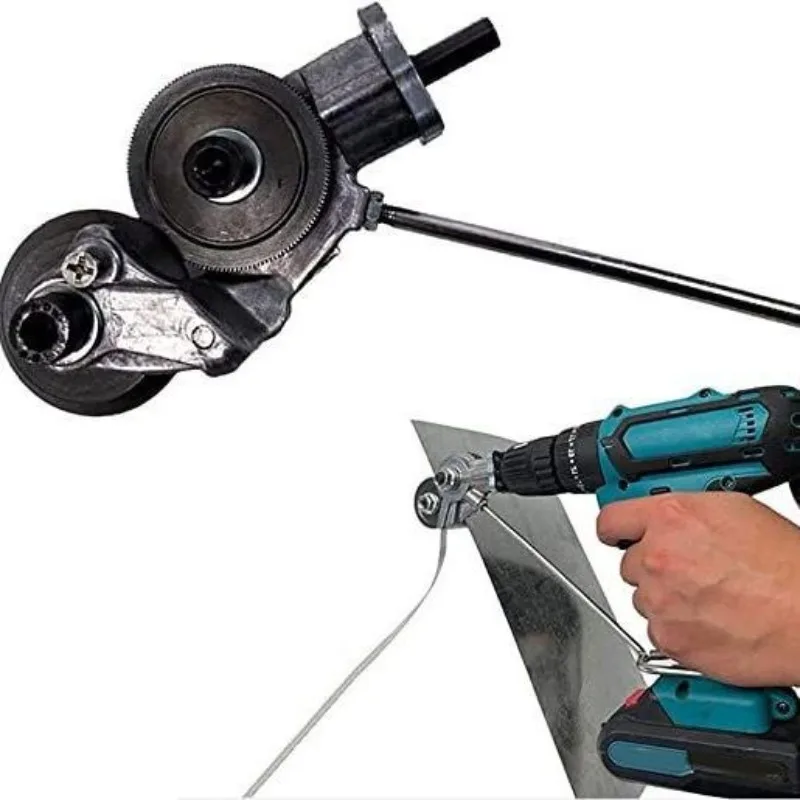 Drill Metal Shear Attachment, Sheet Metal Cutting Converter For Electric Drill, Iron & Aluminum Plate Cutter Accessory