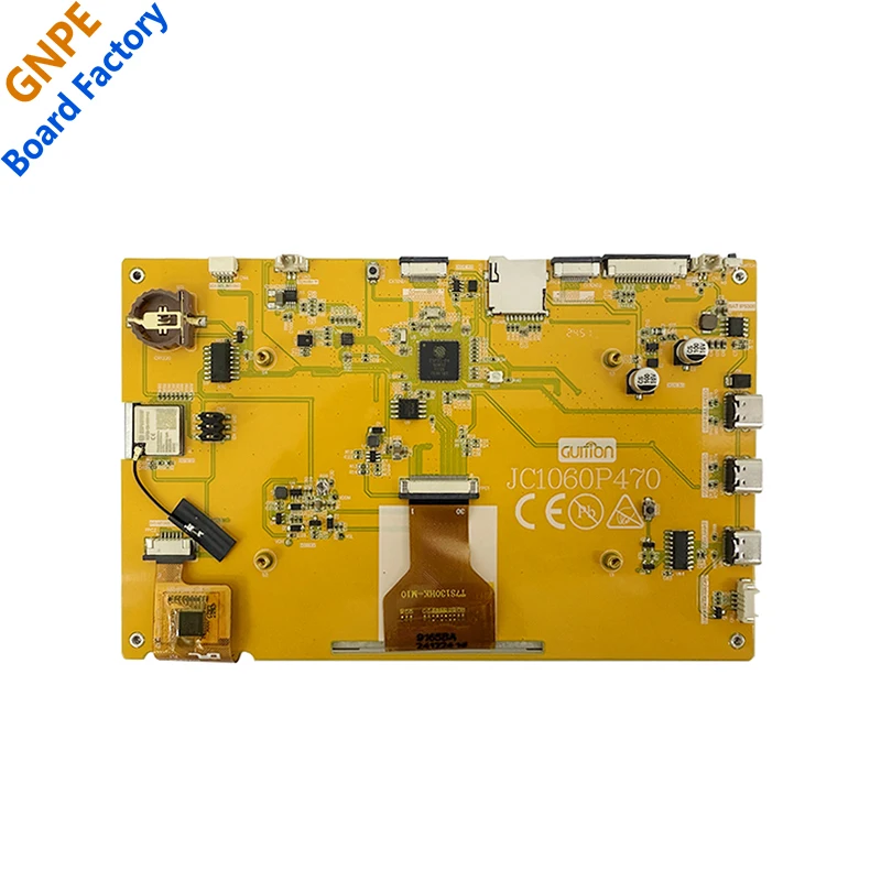 لوحة تطوير ESP32 P4 شاشة 7 بوصة شاشة لمس 7 بوصة على متن ESP32-C6/منفذ الكاميرا/منفذ مكبر الصوت