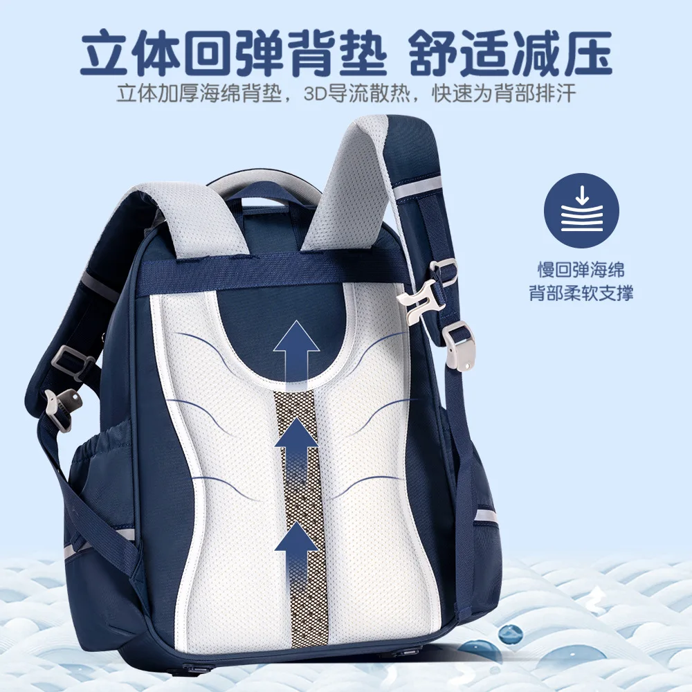 Tas Ransel Ergonomis Pelindung Tulang Belakang untuk Anak-Anak, Tas Sekolah Kartun Lucu untuk Anak Laki-Laki Perempuan, Tas Buku Anak dengan Penyangga Punggung Berbantalan