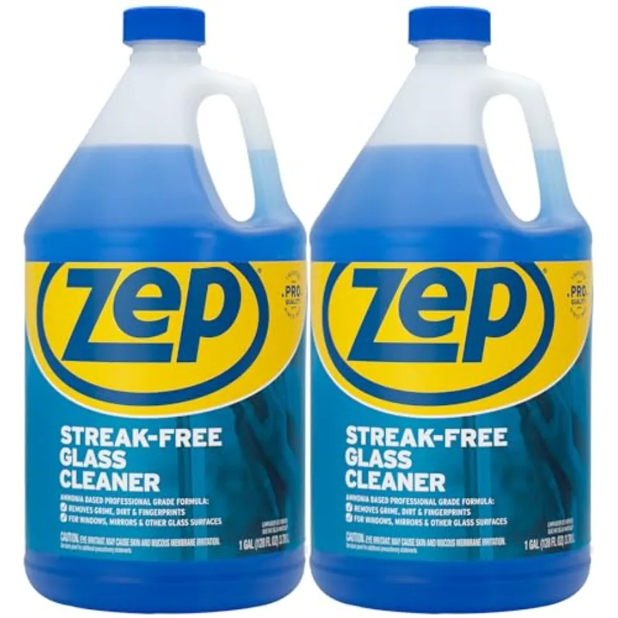 

Streak-Free Glass Cleaner - 1 Gallon - Case of 2 ZU1120128 - Leaves windows and mirrors crystal clear